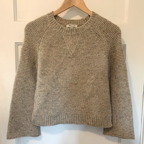 Madewell Flecked Wide-Sleeve Pullover Sweater - Picture 16 of 16